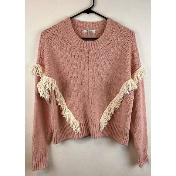 Madewell Montford Fringe Pullover Sweater XS New - Picture 10 of 15